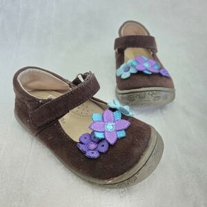 Toddler Girl's Mary Jane Brown Size 6 Cherokee Comfy‎ Casual Coquette Shoes